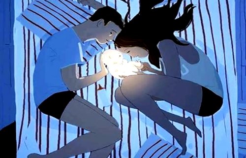 Pariskunta ja vastasyntynyt vauva