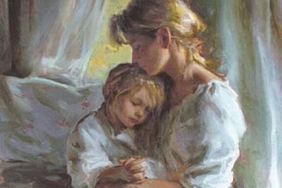 Lapsen suukottaminen aamuisin on hyödyllinen rituaali