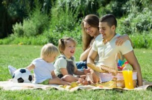 perheen yhteinen piknik